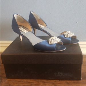 Badgley Mischka Blue Heels Size 10